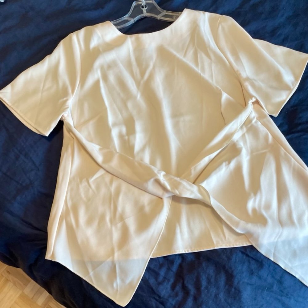 Beige Blouse with Twist Front - Picture 2 of 4
